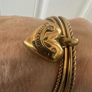 Juicy Couture Gold Heart Charm Bracelet